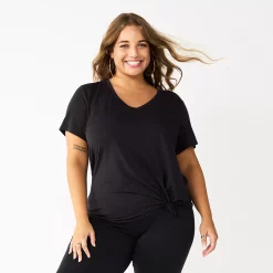 Juniors' Plus Size SO® Oversized Pocket Tee 20 Juniors' Plus Size SO® Oversized Pocket Tee -Cheap SO Store 3328611 Black Luxe