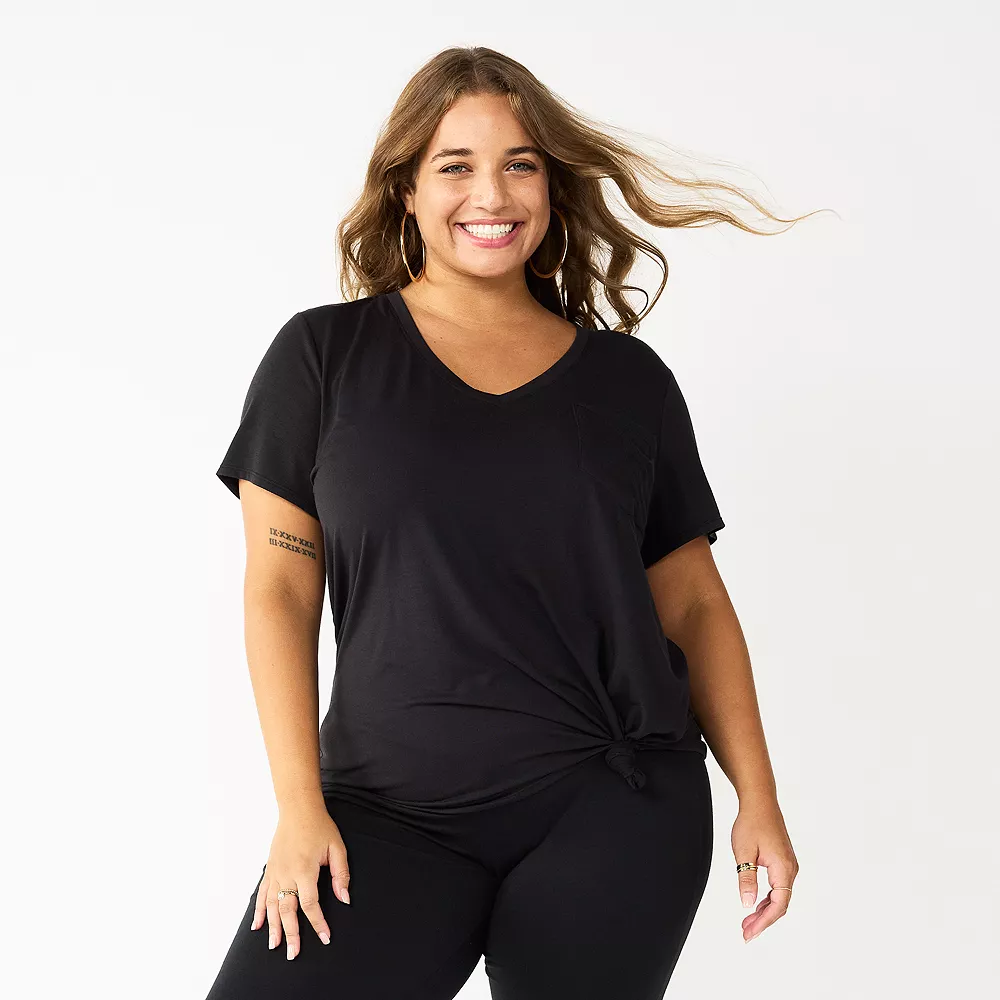 Juniors' Plus Size SO® Oversized Pocket Tee 9 Juniors' Plus Size SO® Oversized Pocket Tee - Image 7