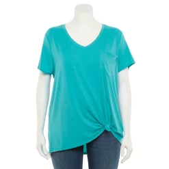 Juniors' Plus Size SO® Oversized Pocket Tee 17 Juniors' Plus Size SO® Oversized Pocket Tee -Cheap SO Store 3328611 Dynasty Turquoise