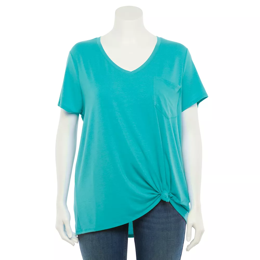 Juniors' Plus Size SO® Oversized Pocket Tee 6 Juniors' Plus Size SO® Oversized Pocket Tee - Image 4