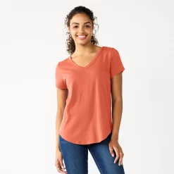 Juniors' SO® Favorite V-Neck Short Sleeve Tee 62 Juniors' SO® Favorite V-Neck Short Sleeve Tee -Cheap SO Store 3978405 Adobe Cinnamon