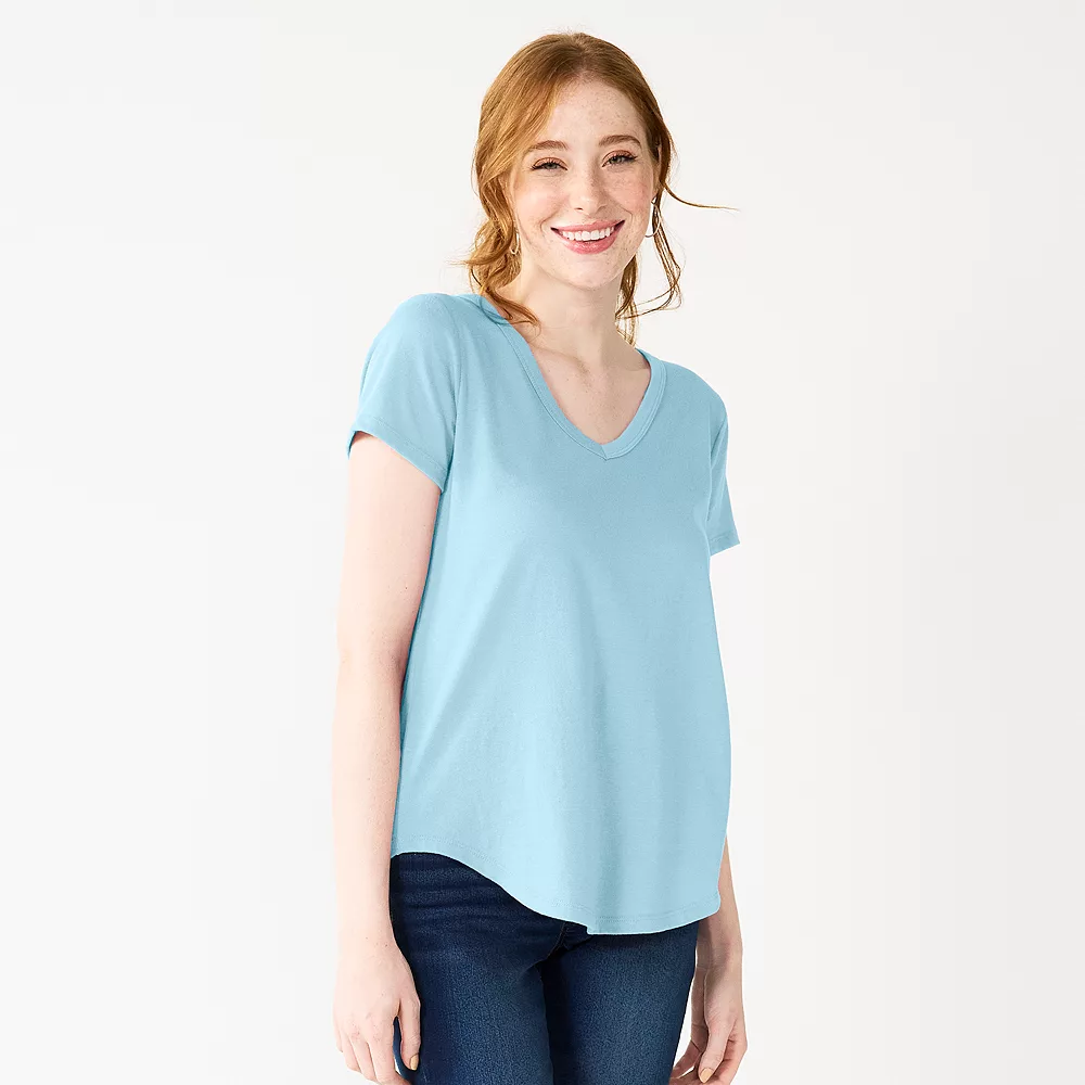 Juniors' SO® Favorite V-Neck Short Sleeve Tee 18 Juniors' SO® Favorite V-Neck Short Sleeve Tee - Image 17