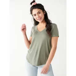 Juniors' SO® Favorite V-Neck Short Sleeve Tee 48 Juniors' SO® Favorite V-Neck Short Sleeve Tee -Cheap SO Store 3978405 Galvanized Green
