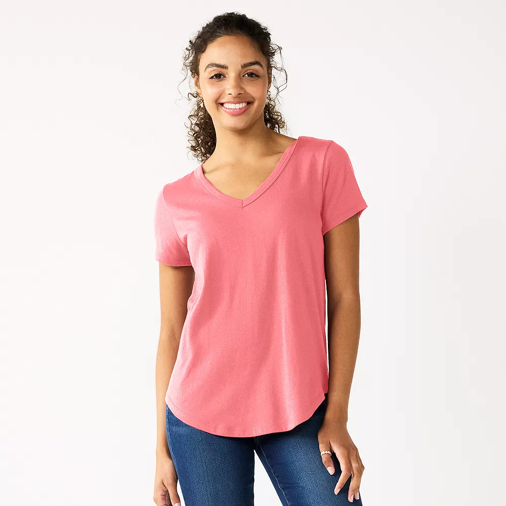 Juniors' SO® Favorite V-Neck Short Sleeve Tee 17 Juniors' SO® Favorite V-Neck Short Sleeve Tee - Image 16