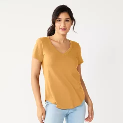 Juniors' SO® Favorite V-Neck Short Sleeve Tee 70 Juniors' SO® Favorite V-Neck Short Sleeve Tee -Cheap SO Store 3978405 Light Bronze