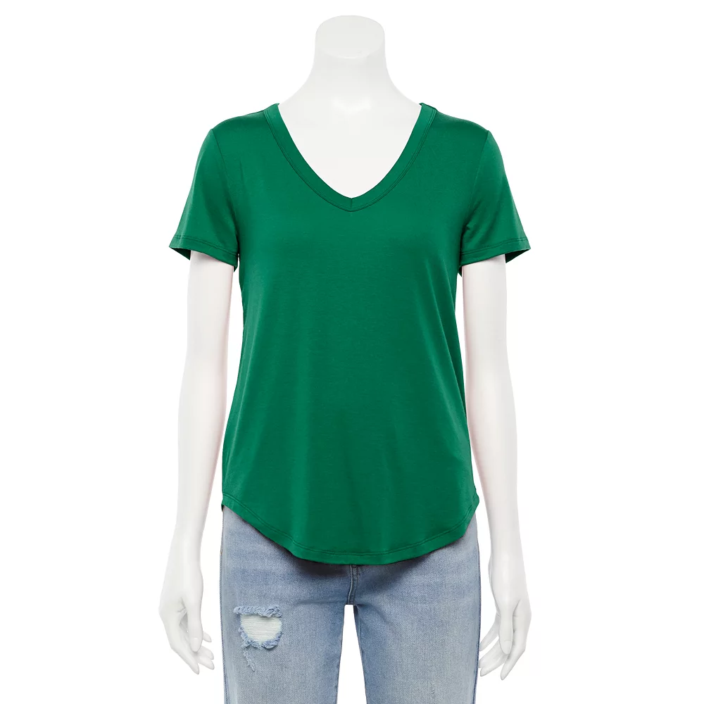 Juniors' SO® Favorite V-Neck Short Sleeve Tee 9 Juniors' SO® Favorite V-Neck Short Sleeve Tee - Image 8