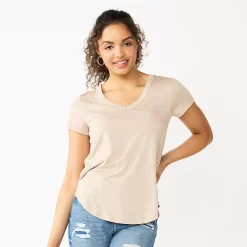 Juniors' SO® Favorite V-Neck Short Sleeve Tee 52 Juniors' SO® Favorite V-Neck Short Sleeve Tee -Cheap SO Store 3978405 Mocha Froth