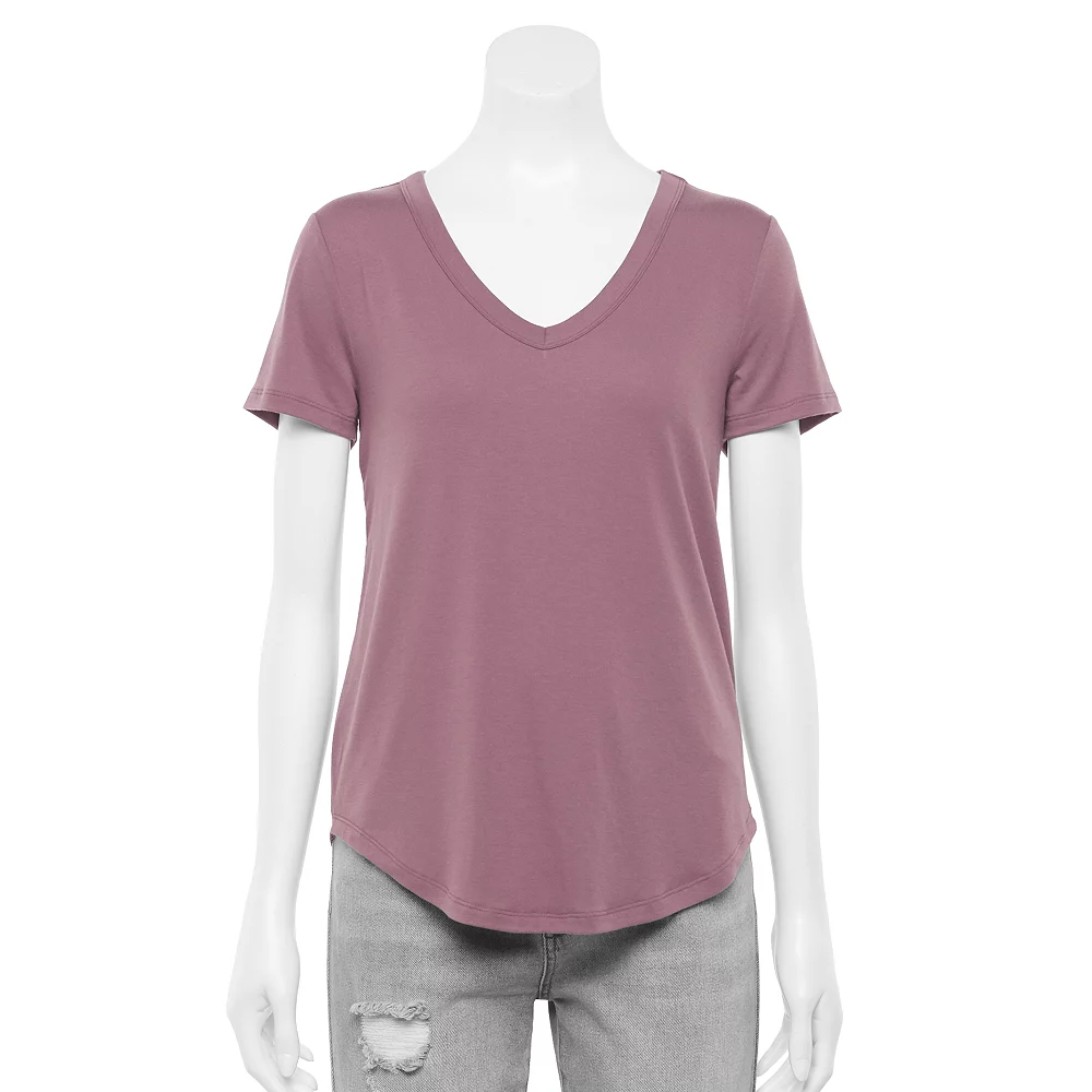 Juniors' SO® Favorite V-Neck Short Sleeve Tee 7 Juniors' SO® Favorite V-Neck Short Sleeve Tee - Image 6