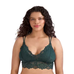 Juniors' SO® Strappy Lace Bralette SO51-020 -Cheap SO Store 4245579 Spruce Green