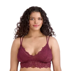 Juniors' SO® Strappy Lace Bralette SO51-020 -Cheap SO Store 4245579 Windsor Wine