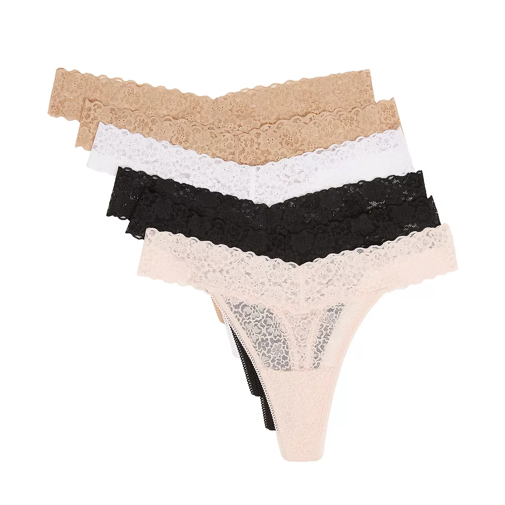 Juniors' SO® 6-Pack Lace Thong Panties Set ZG01U450RP6 3 Juniors' SO® 6-Pack Lace Thong Panties Set ZG01U450RP6