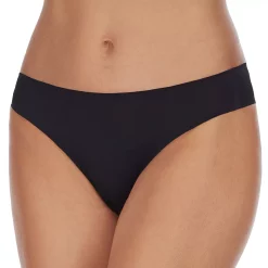 Juniors' SO® Smooth Thong Panty SO60001 -Cheap SO Store 4778229 Black Tie