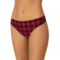 Juniors' SO® Smooth Thong Panty SO60001 -Cheap SO Store 4778229 Buffalo Check