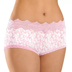 Juniors' SO® Boybrief Panty SO72-003 -Cheap SO Store 4868631 Pink Ditsy Whisper
