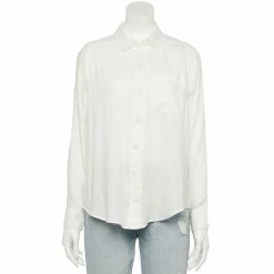 Juniors' SO® Adaptive Magnetic Woven Shirt