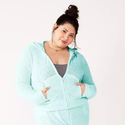 Juniors' Plus Size SO® Cozy Zip Hoodie