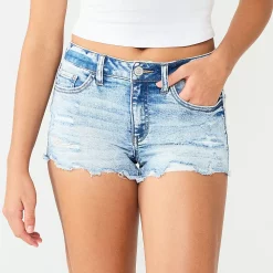 Juniors' SO® Low-Rise Shortie Shorts 13 Juniors' SO® Low-Rise Shortie Shorts -Cheap SO Store 5204499 Light Acid