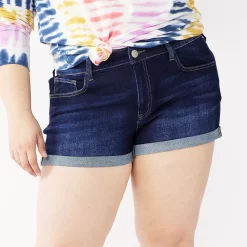 Juniors' Plus Size SO® Low-Rise Shortie Shorts 10 Juniors' Plus Size SO® Low-Rise Shortie Shorts -Cheap SO Store 5204501 Dark