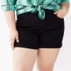 Juniors' Plus Size SO® High Rise Midi Shorts -Cheap SO Store 5211026 Black