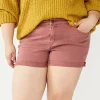 Juniors' Plus Size SO® Low-Rise Midi Shorts 2 Juniors' Plus Size SO® Low-Rise Midi Shorts -Cheap SO Store 5211029 Blush