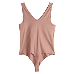 Juniors' Plus Size SO® Seamless V-Neck Tank Bodysuit -Cheap SO Store 5233790 ALT5