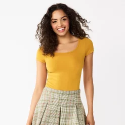 Juniors' SO® Seamless Short Sleeve Bodysuit