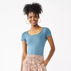 Juniors' SO® Seamless Short Sleeve Bodysuit -Cheap SO Store 5234069 Nile Lily