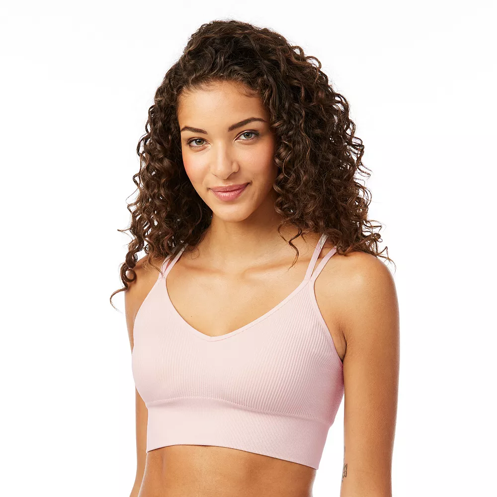 Juniors' SO® Strappy Ribbed Seamless Bralette SO51-038 5 Juniors' SO® Strappy Ribbed Seamless Bralette SO51-038 - Image 3