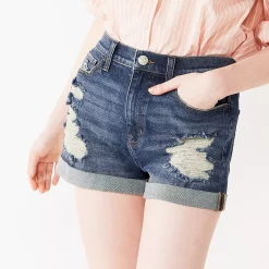 Juniors' SO® High Rise Mom Shorts 17 Juniors' SO® High Rise Mom Shorts -Cheap SO Store 5234406 Medium Destructed