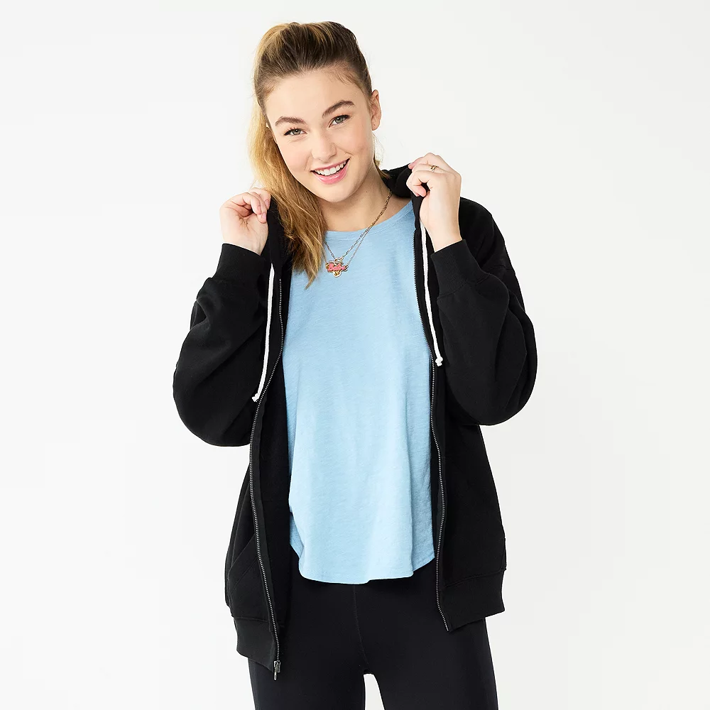 Juniors' SO® Oversized Zip-Up Hoodie 11 Juniors' SO® Oversized Zip-Up Hoodie - Image 9