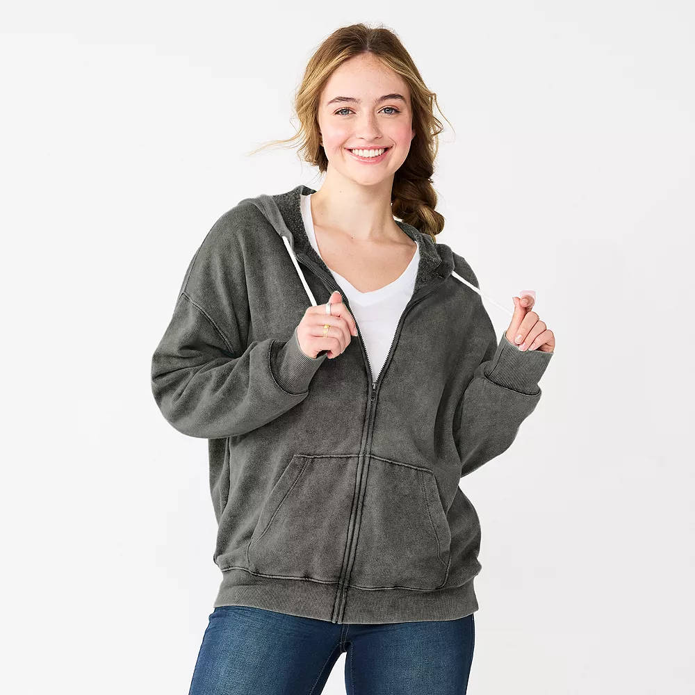 Juniors' SO® Oversized Zip-Up Hoodie 13 Juniors' SO® Oversized Zip-Up Hoodie - Image 11
