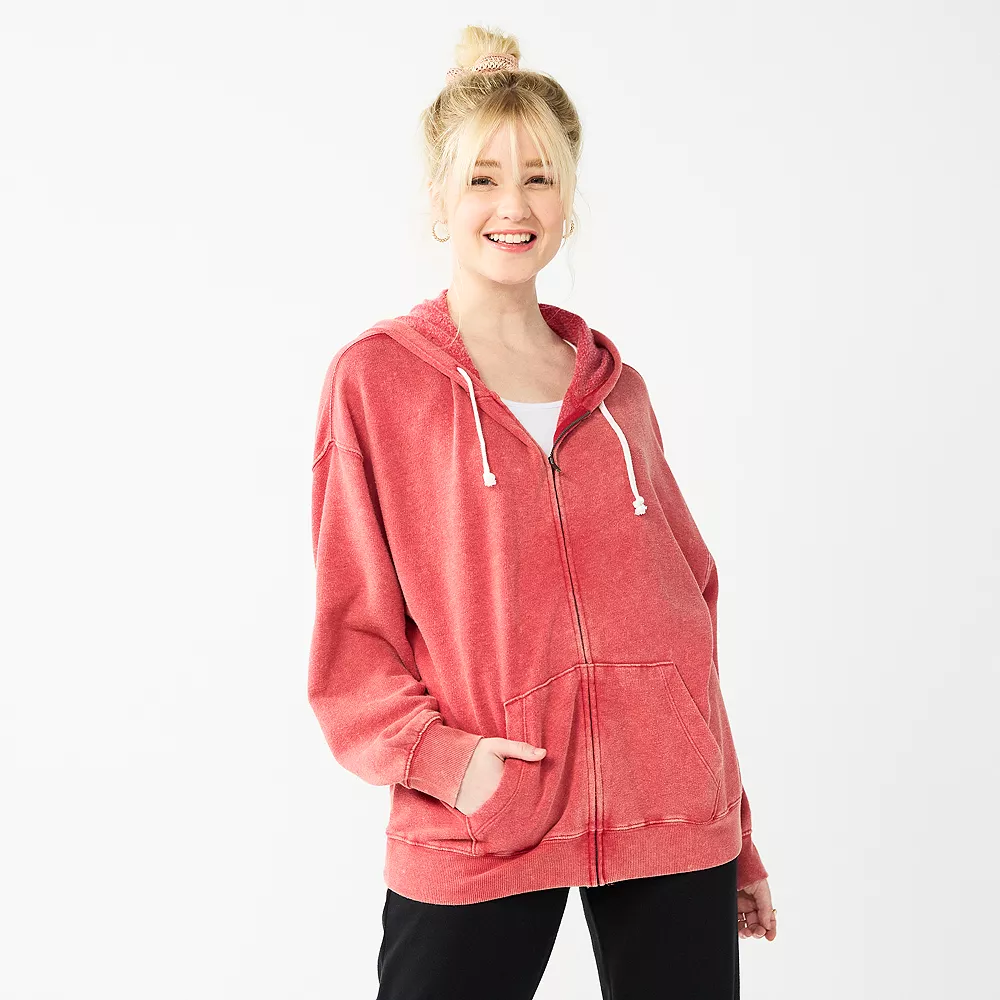 Juniors' SO® Oversized Zip-Up Hoodie 5 Juniors' SO® Oversized Zip-Up Hoodie - Image 3