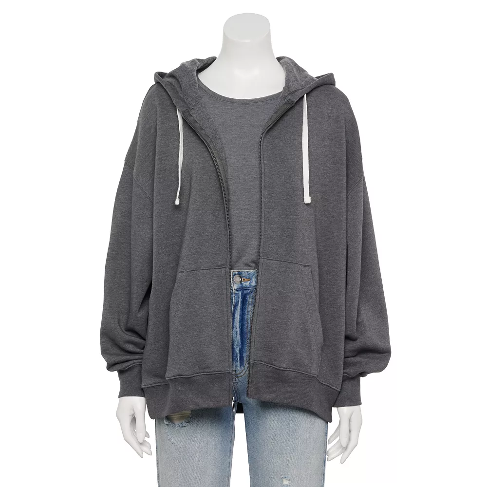Juniors' SO® Oversized Zip-Up Hoodie 15 Juniors' SO® Oversized Zip-Up Hoodie - Image 13