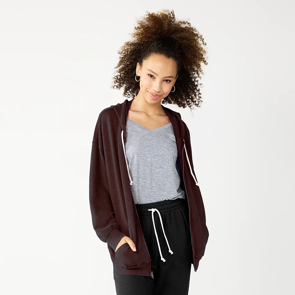 Juniors' SO® Oversized Zip-Up Hoodie 6 Juniors' SO® Oversized Zip-Up Hoodie - Image 4