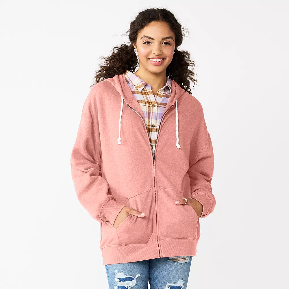 Juniors' SO® Oversized Zip-Up Hoodie 9 Juniors' SO® Oversized Zip-Up Hoodie - Image 7