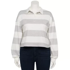 Juniors' Plus Size SO® Cropped Polo Shirt