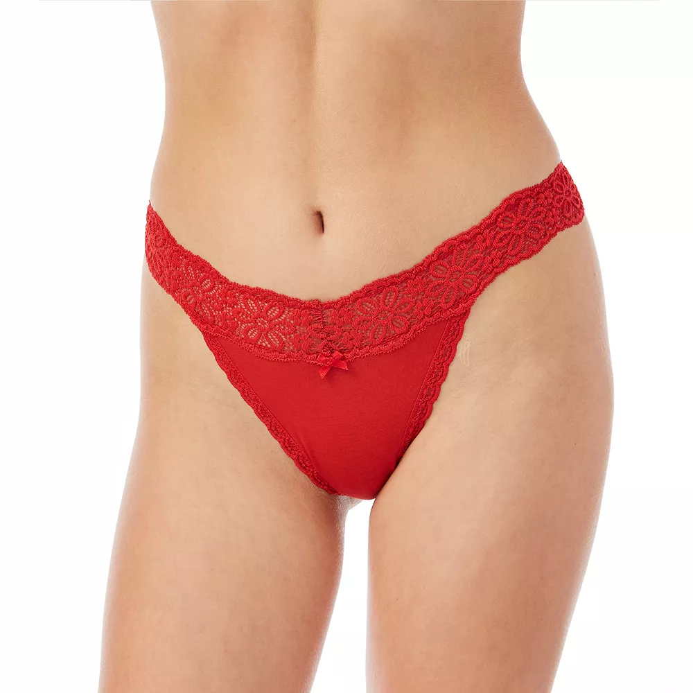 Juniors' SO® Daisy Lace Thong Panty SO83-010 6 Juniors' SO® Daisy Lace Thong Panty SO83-010 - Image 4