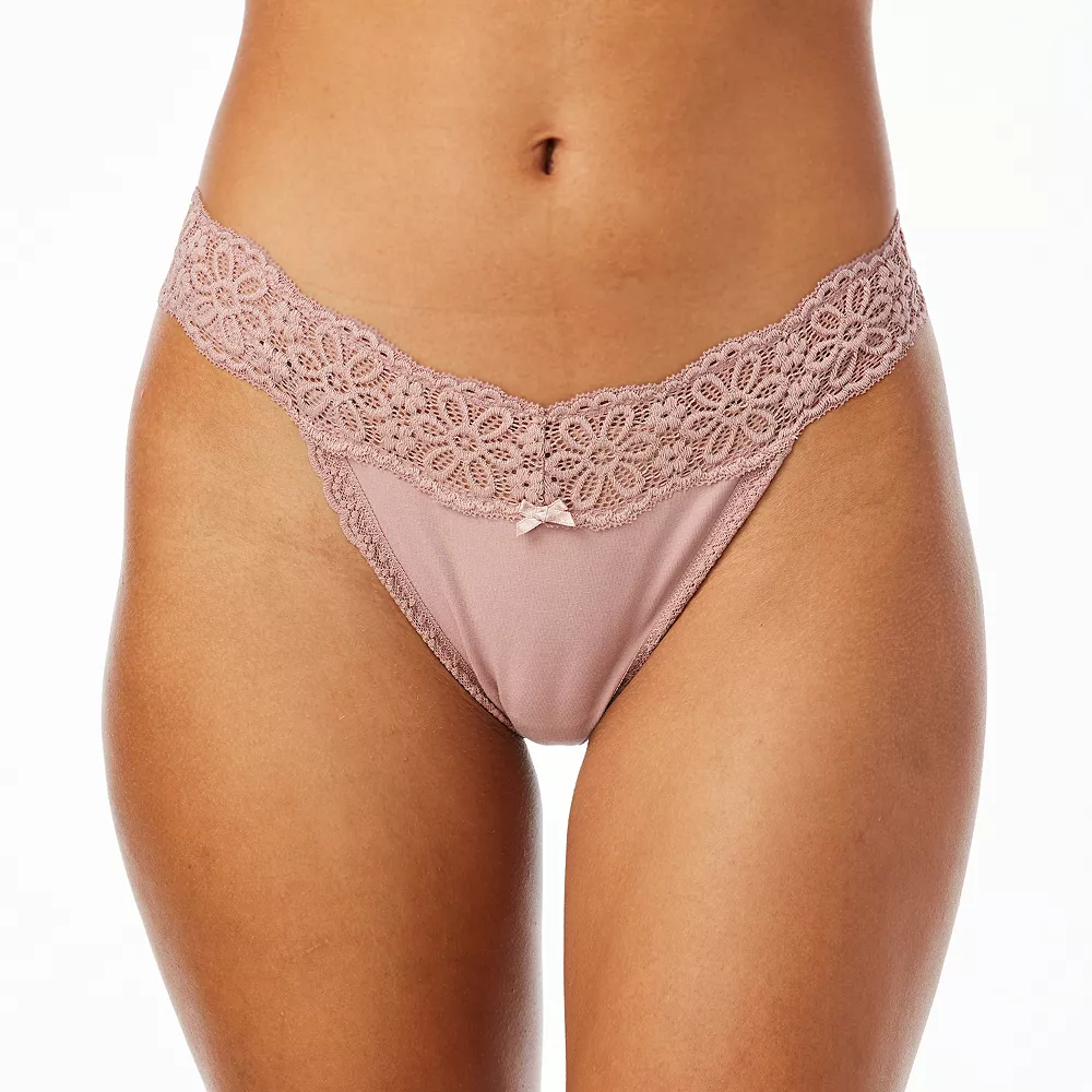 Juniors' SO® Daisy Lace Thong Panty SO83-010 7 Juniors' SO® Daisy Lace Thong Panty SO83-010 - Image 5