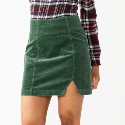 Juniors' SO® High-Rise Side Notch Mini Skirt 11 Juniors' SO® High-Rise Side Notch Mini Skirt -Cheap SO Store 5317466 Explorer Green