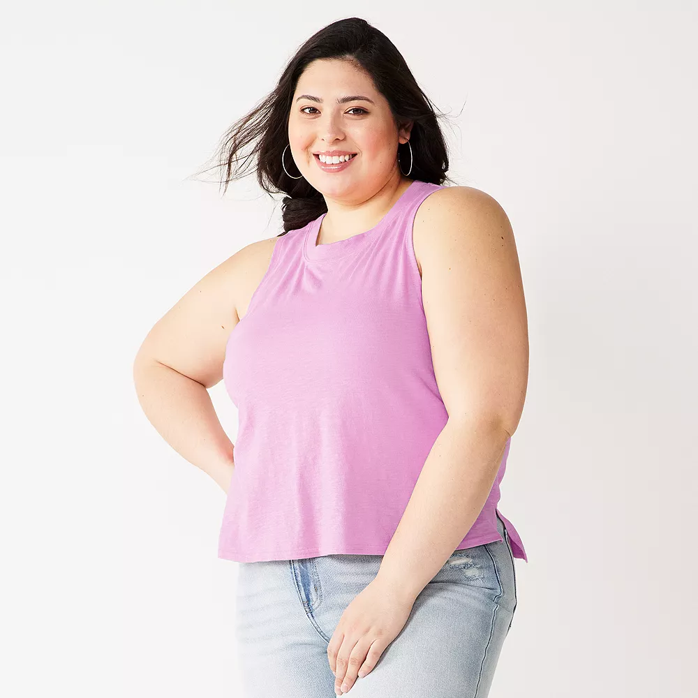 Juniors' Plus Size SO® Muscle Tank 3 Juniors' Plus Size SO® Muscle Tank