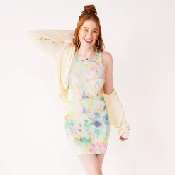 Juniors' SO® High Neck Tank Bodycon Mini Dress