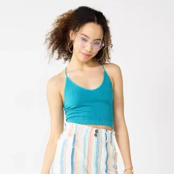 Juniors' SO® Seamless Lace Back Cami -Cheap SO Store 5508694 Dynasty Turq