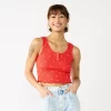 Juniors' SO® Henley Tank Top 1 Juniors' SO® Henley Tank Top -Cheap SO Store 5512511 Red Stars