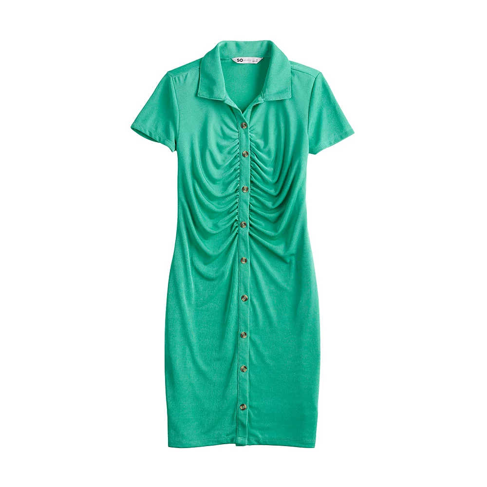 Juniors' SO® Slinky Bodycon Polo Dress 5 Juniors' SO® Slinky Bodycon Polo Dress - Image 3