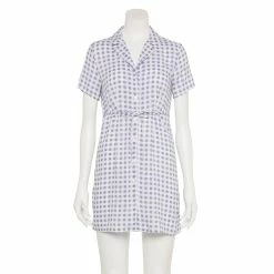 Juniors' SO® Collared Button Front Shirtdress 8 Juniors' SO® Collared Button Front Shirtdress -Cheap SO Store 5517245 Purple Navy Plaid