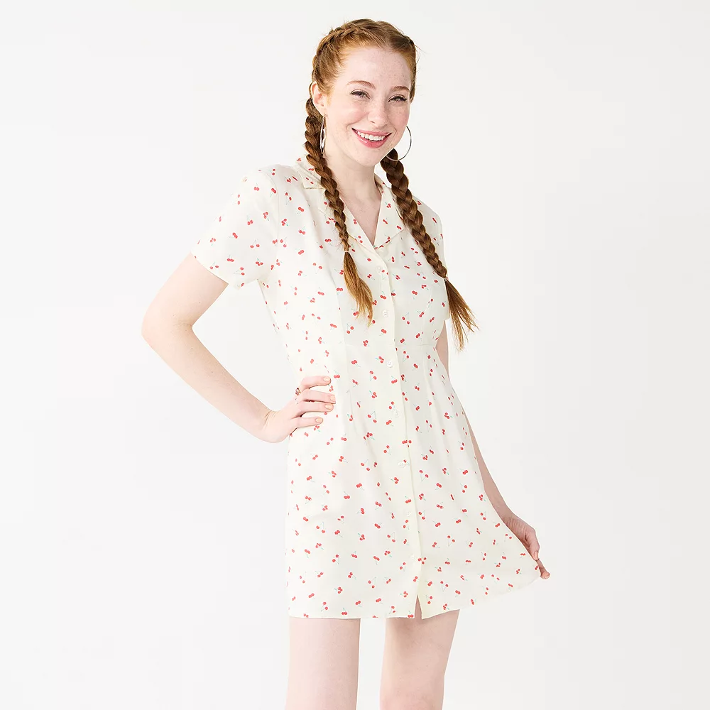 Juniors' SO® Collared Button Front Shirtdress 3 Juniors' SO® Collared Button Front Shirtdress
