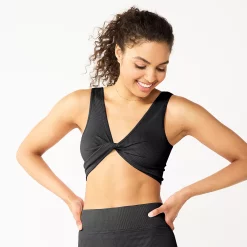 Juniors' SO® Seamless Reversible Twist Bra -Cheap SO Store 5534734 Black Luxe