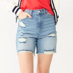 Juniors' SO® High Waisted Dad Shorts 9 Juniors' SO® High Waisted Dad Shorts -Cheap SO Store 5542169 Light Destructed