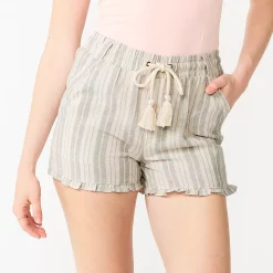 Juniors' SO® Ruffled Hem Dolphin Shorts 10 Juniors' SO® Ruffled Hem Dolphin Shorts -Cheap SO Store 5542963 Ivory Sage