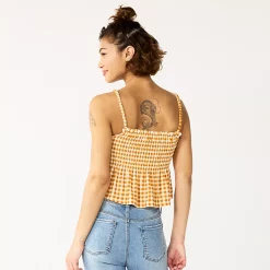 Juniors' SO® Ruffled Smocked Tank -Cheap SO Store 5557460 ALT